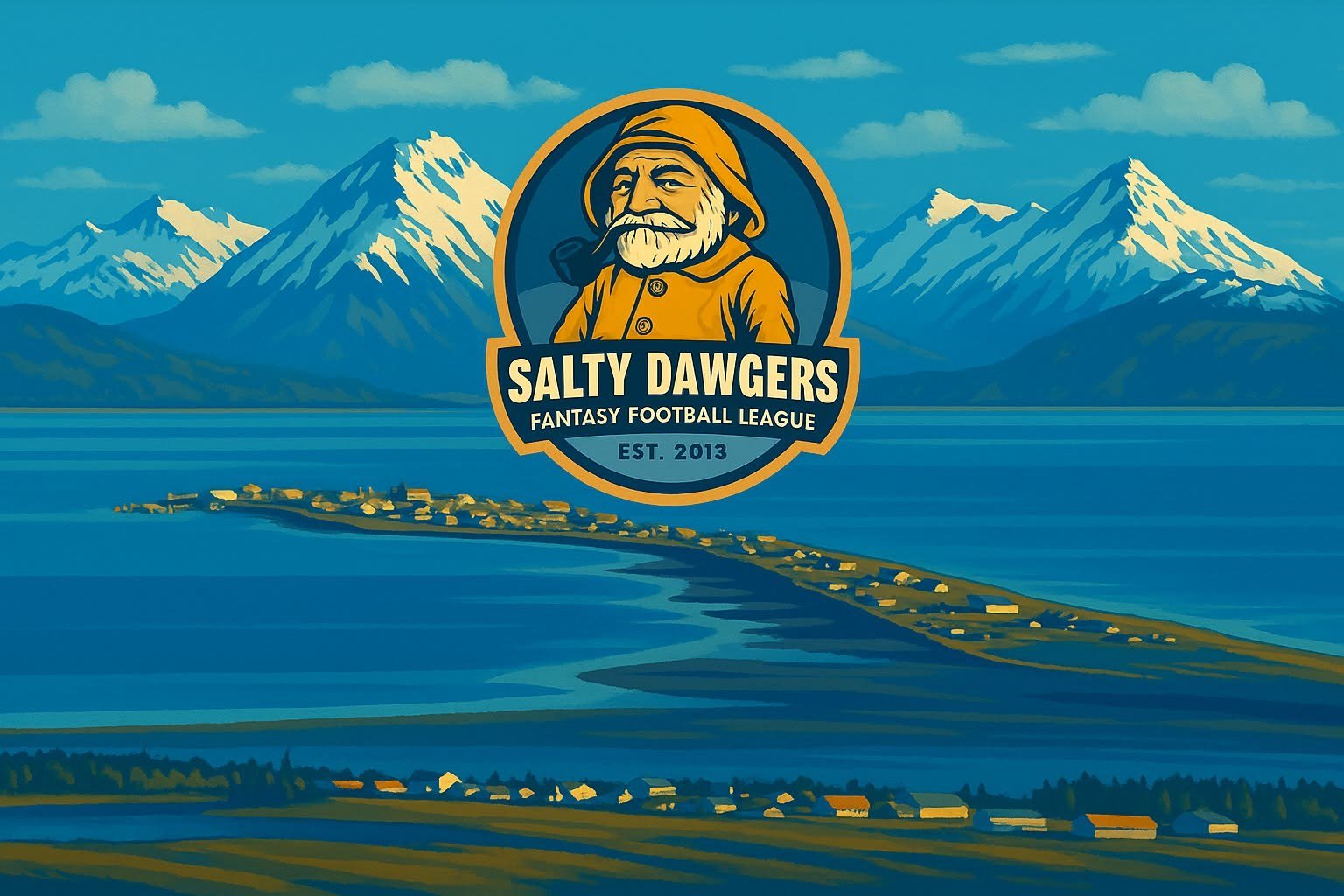 The Salty Dawgers crest above Kachemak Bay and the Homer Spit